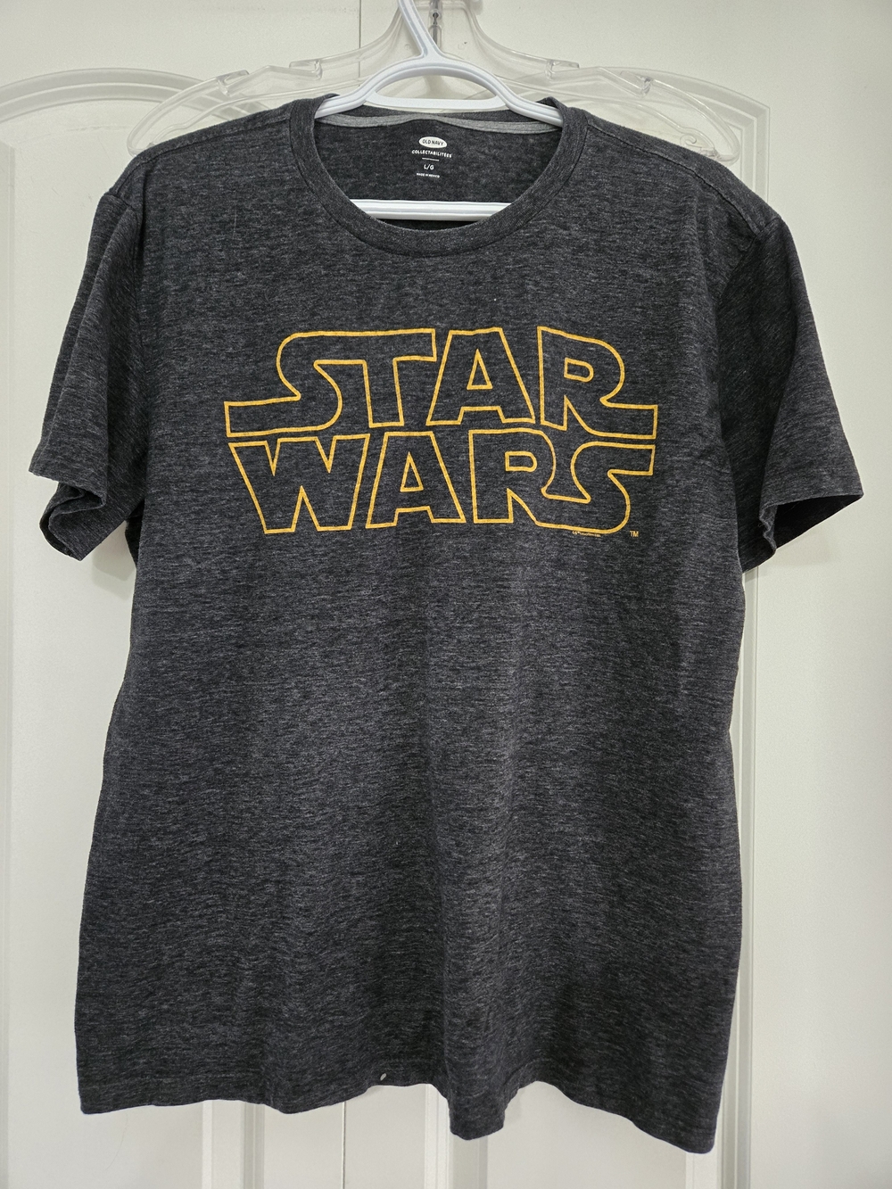 Old NAVY Collectible Star Wars Graphic Tee - Charcoal with Yellow Logo